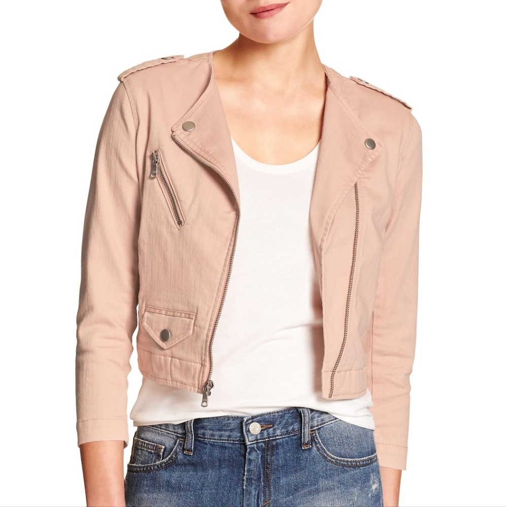 Banana Republic. Factory Denim Moto Jacket Size XS.